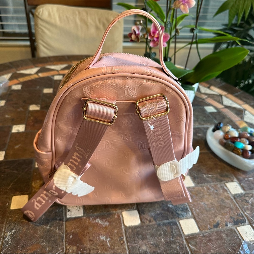 Juicy Couture Rosie Mini Backpack Pink Diamond NWT Gold CZ Bracelets Purse Charm - Picture 4 of 13